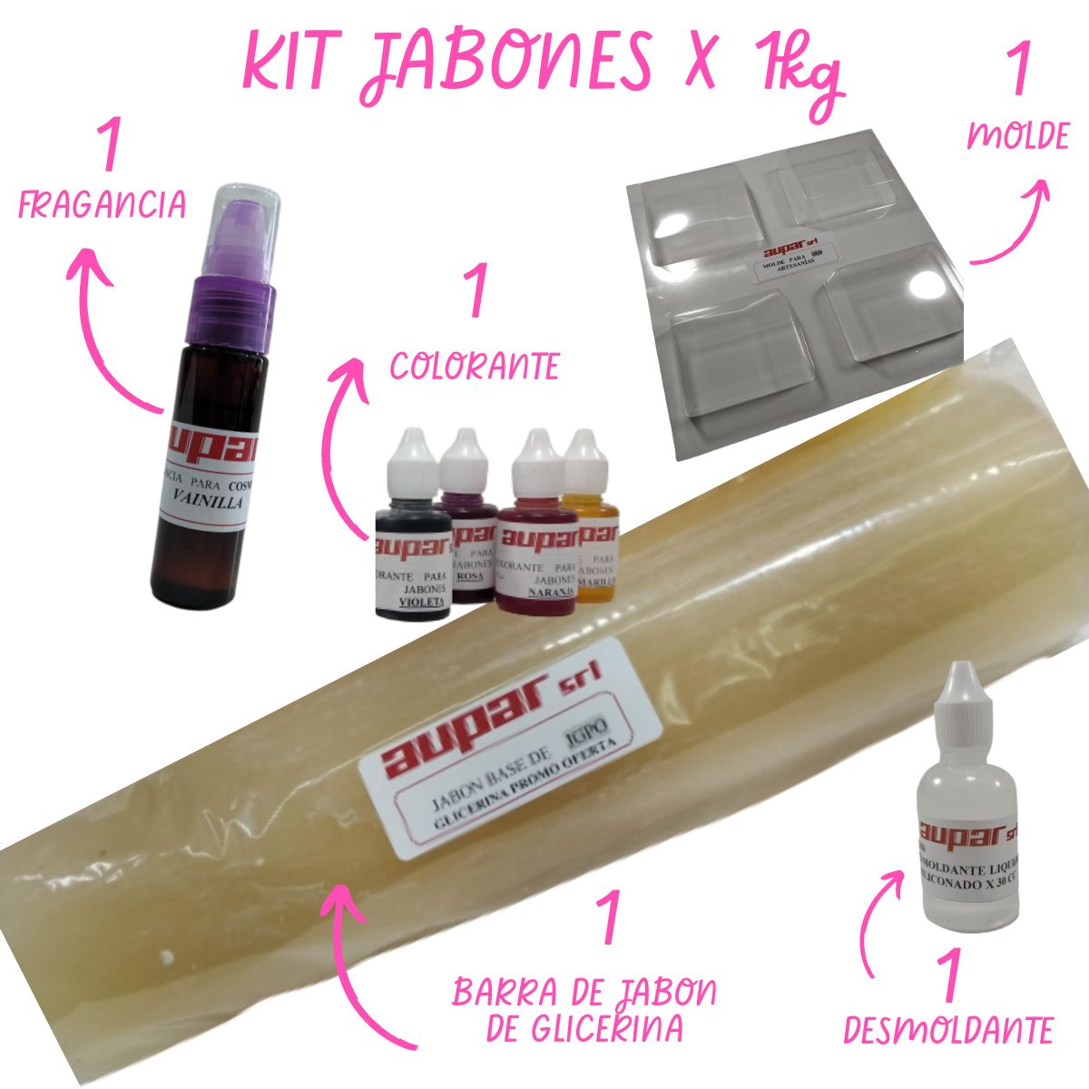 KIT PARA JABON DE GLICERINA X 1 KILO