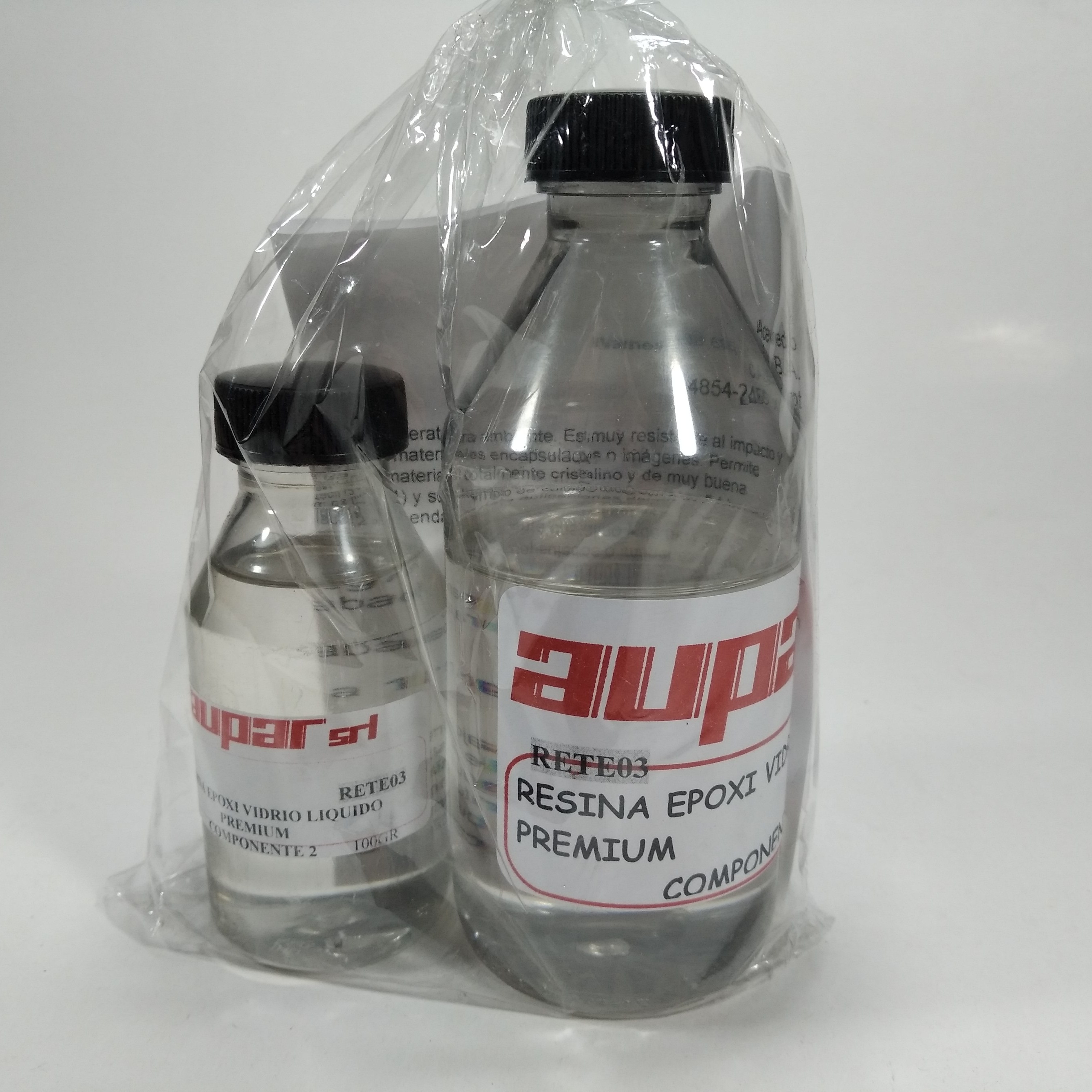 R-RESINA EPOXI VIDRIO LIQUIDO PREMIUM X 375 GRS